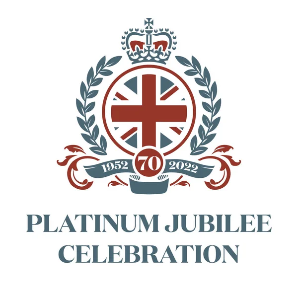 The Queens Platinum Jubilee Celebration 1952 - 2022 vector illustration