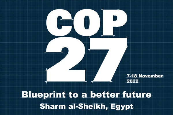 Cop Sharm Sheikh Egypte November 2022 Blauwdruk Voor Een Betere — Stockvector
