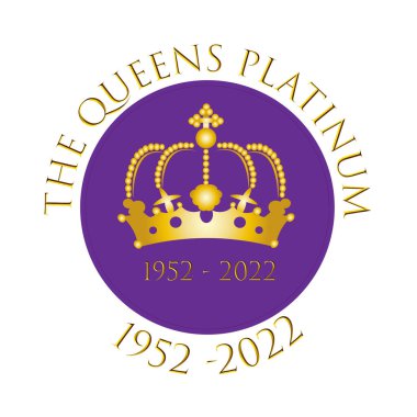 The Queens Platinum Jubilee 2022 - In 2022, Her Majesty The Queen will become the first British Monarch to celebrate a Platinum Jubilee after 70 years of service clipart