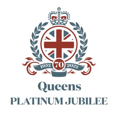 The Queens Platinum Jubilee 1952 - 2022 vector illustration. clipart