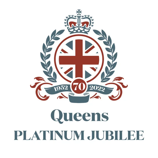 Queens Platinum Jubilee 1952 2022 Illustrazione Vettoriale — Vettoriale Stock