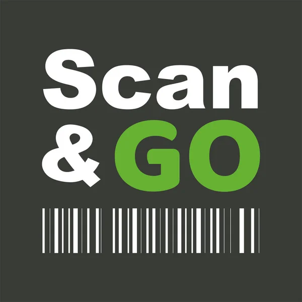 Scan Vector Illustratie Met Barcode — Stockvector