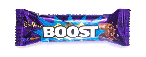 Swindon Velká Británie Dubna 2022 Cadbury Boost Chocolate Bar Bílém — Stock fotografie