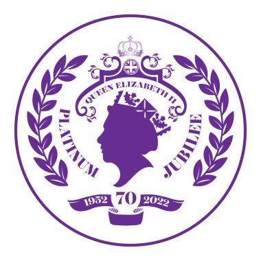 The Queens Platinum Jubilee 2022 - In 2022, Her Majesty The Queen will become the first British Monarch to celebrate a Platinum Jubilee after 70 years of service clipart