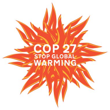 COP 27 - Sharm El-Sheikh, Mısır, 7-18 Kasım 2022 - Uluslararası iklim zirvesi illüstrasyonu