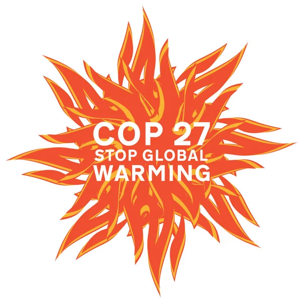 Cop Sharm Sheikh Egypte November 2022 Internationale Klimaattop Vector Illustratie — Stockvector