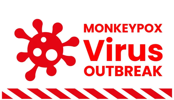 Illustration Vectorielle Virus Singe Variole Singe Est Une Zoonose Virale — Image vectorielle
