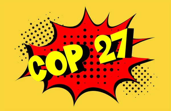 Cop Sharm Sheikh Egypt November 2022 International Climate Summit Comic — 图库矢量图片