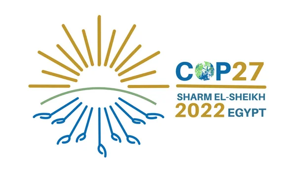 Cop Sharm Sheikh Egypte November 2022 Internationale Klimaattop Vector Illustratie — Stockvector