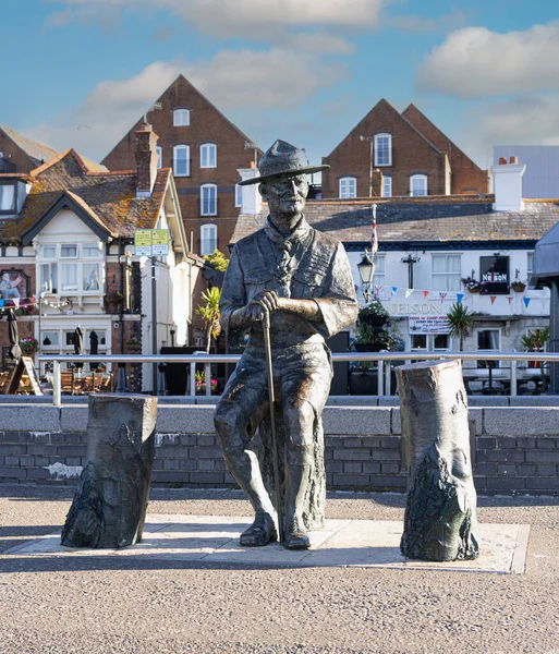 Poole Dorset England July 2022 Statue Lord Robert Baden Powell — Stock Photo, Image
