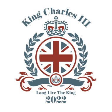 King Charles III 2022 vector illustration.