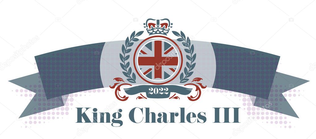 King Charles III 2022 vector illustration.