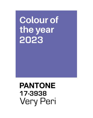 SwINDON, İngiltere - 15 Eylül 2022: Pantone Veri Peri Yılın Trendi Rengi. Renk deseni, vektör illüstrasyonu