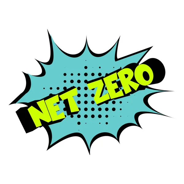 Net Zero Vector Illustration Halftone Background — Stock Vector