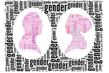 Gender info-text graphics and arrangement concept clipart