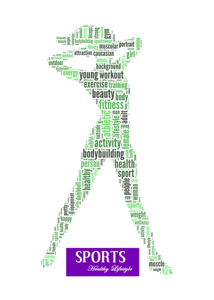 Ćwiczenia i fitness grafika informacji tekst — Zdjęcie stockowe
