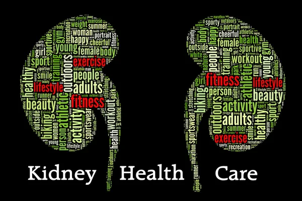 Cuidado de la salud renal info-text graphics — Foto de Stock