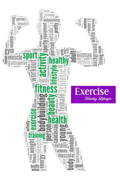 Esercizio e fitness info-testo grafico Foto Stock Royalty Free