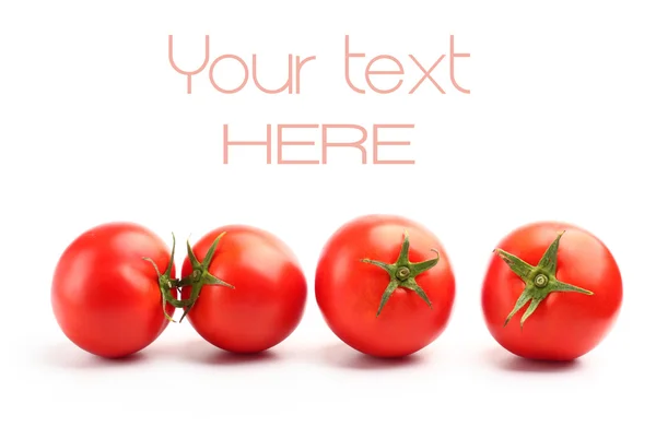 Two pairs of red tomatoes — Stock Photo, Image