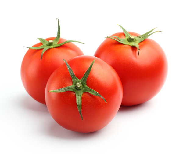 Three red tomatoes