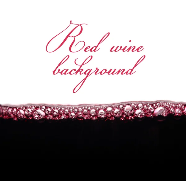 Metin alanı olan genç kırmızı şarap kabarcıklar — Stok fotoğraf