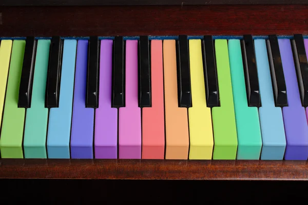 Regenboog piano achtergrond — Stockfoto