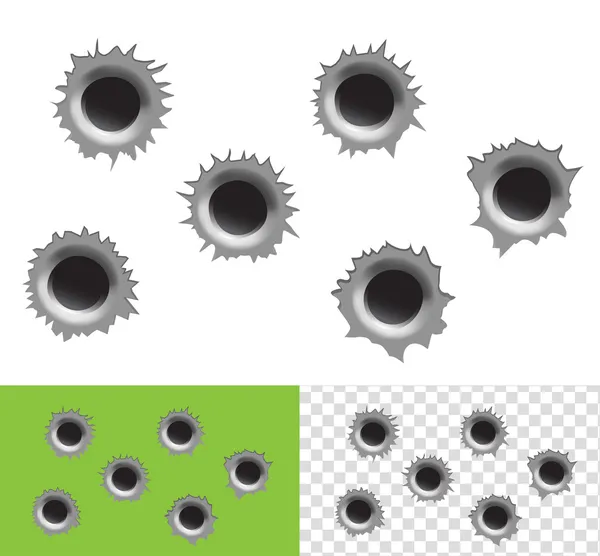 Bullet holes — Stock Vector