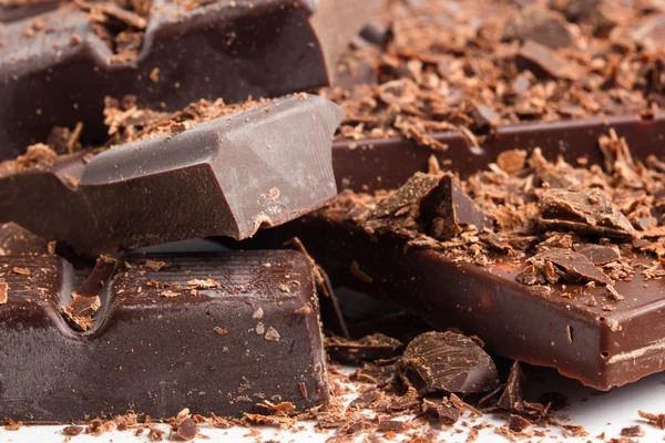 Mélange de chocolat comme fond de nourriture sucrée — Photo