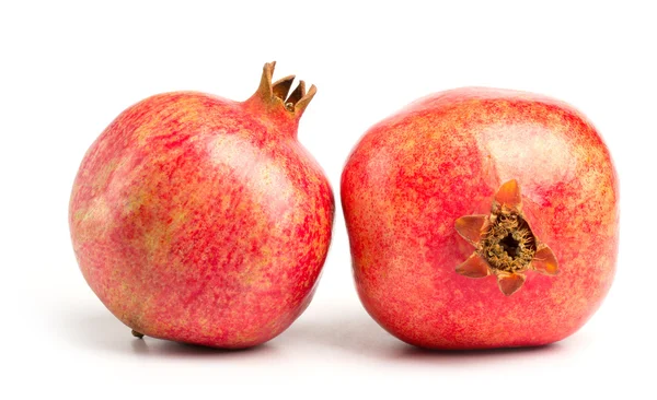 Two pomegranates on white — Stock Photo, Image