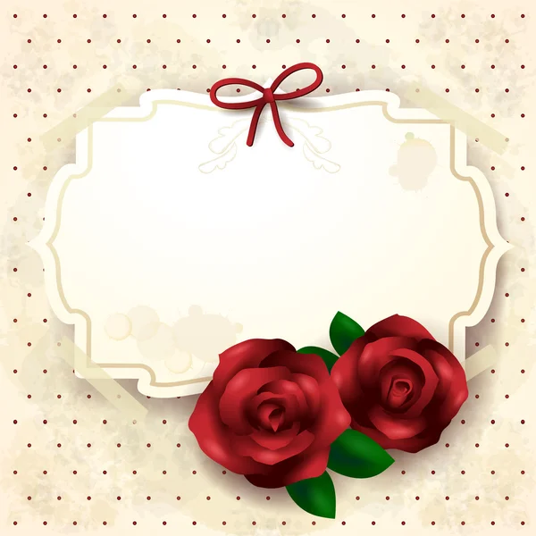 Fond romantique avec des roses — Image vectorielle