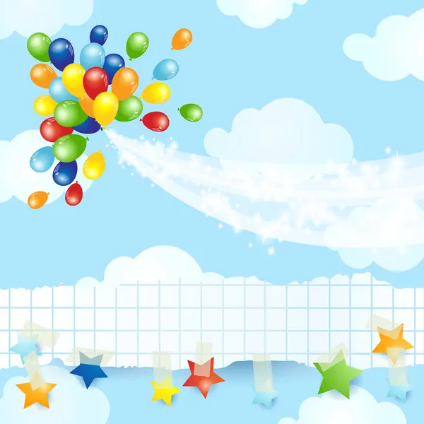 Balonlar arka plan afiş