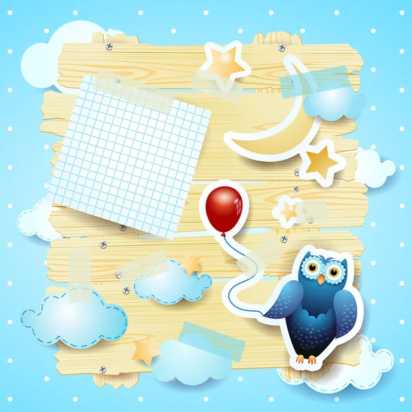 Fantasy arka planla baykuş