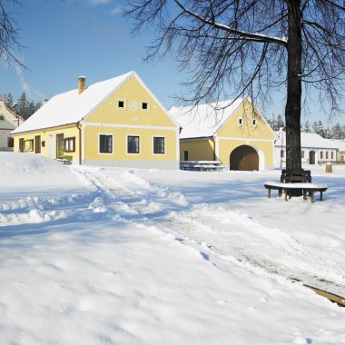 Holasovice in winter, Czech Republic clipart