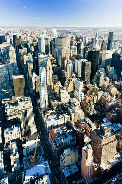 Vy över Manhattan från Empire State Building, New York City, USA — Stockfoto