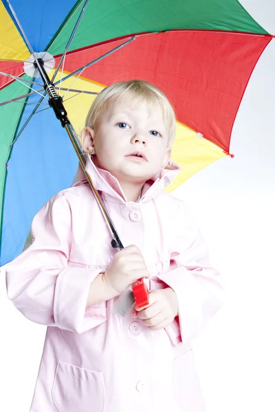 Niña con paraguas — Foto de Stock