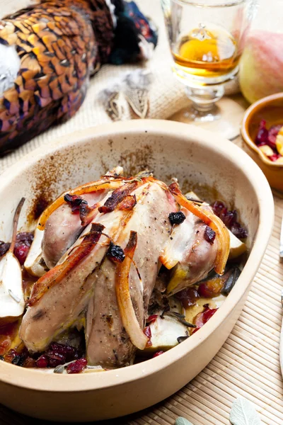 Baked pheasant — Stock Photo, Image