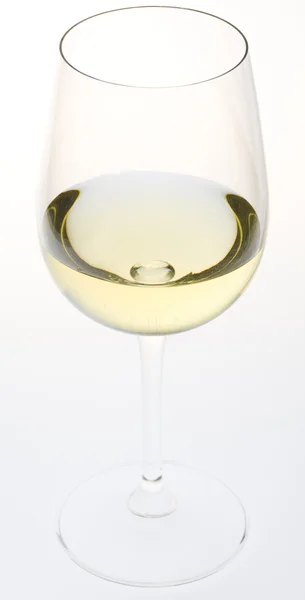 Verre à vin avec vin blanc. Concept et idée — Photo