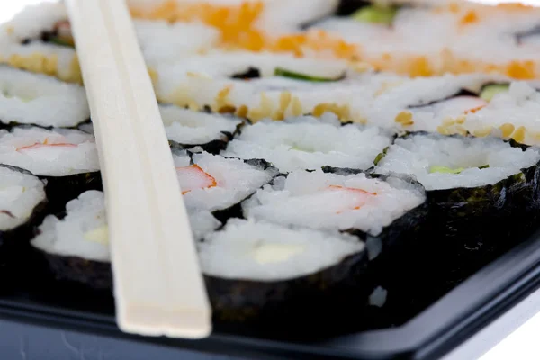 Japanese sushi isolated on a white background — Stock Photo, Image