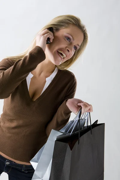 Retrato de la mujer de compras —  Fotos de Stock