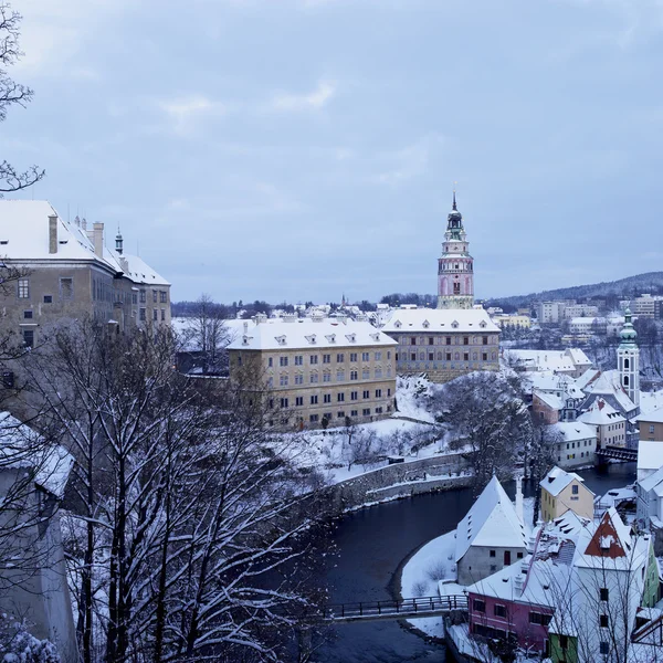 Holasovice in inverno, Repubblica Ceca — Foto Stock