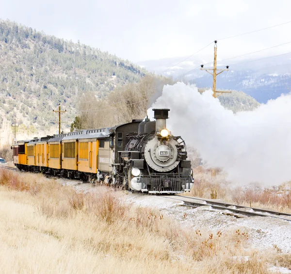 Durango and Silverton Narrow Gauge Railroad, Colorado, USA — Zdjęcie stockowe