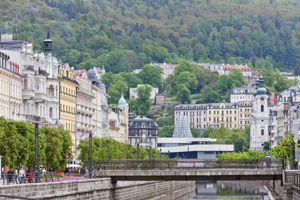 Karlsbad (Karlovy Vary) in Czech Republic. — Stock Photo, Image