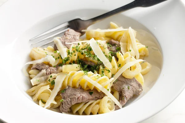 Pasta med kjøtt – stockfoto