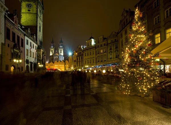 Староместская площадь на Рождество, Огюст, Чехия — стоковое фото