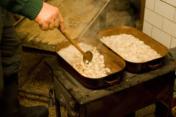 Traditionele varken-steken (spek), Tsjechië — Stockfoto