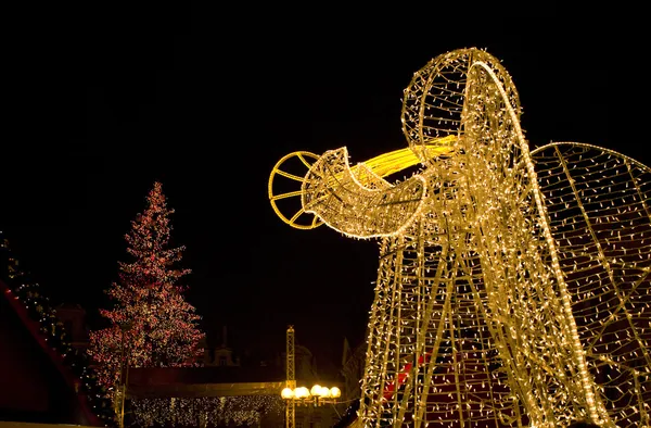 구시가지 광장 크리스마스 시간, 프라하, 체코 공화국에서 — 스톡 사진