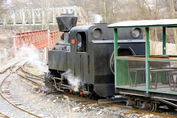 Laatste dag van betekening en kennisgeving van cementovenstof stoom locomotieven n. 5 (1.4.2008), cie — Stockfoto