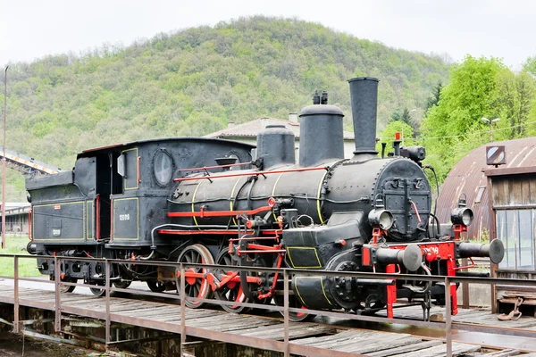 Locomotora de vapor, Resavica, Serbia — Foto de Stock