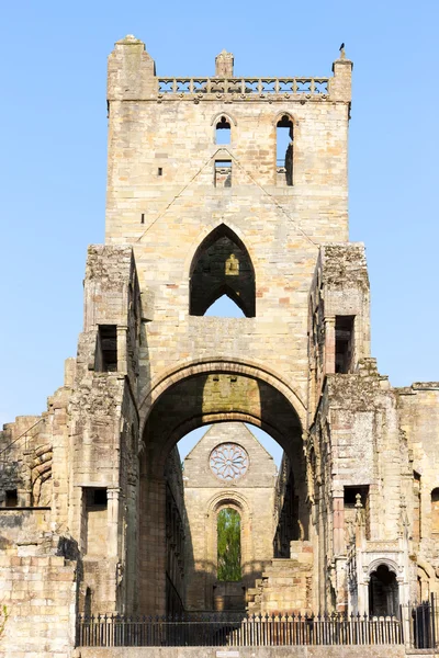 杰德堡修道院、 苏格兰边界、 苏格兰的废墟 — 图库照片