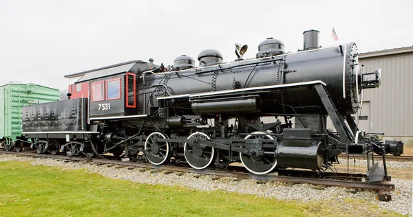 Locomotora de vapor en Railroad Museum, Gorham, New Hampshire, EE.UU. — Foto de Stock